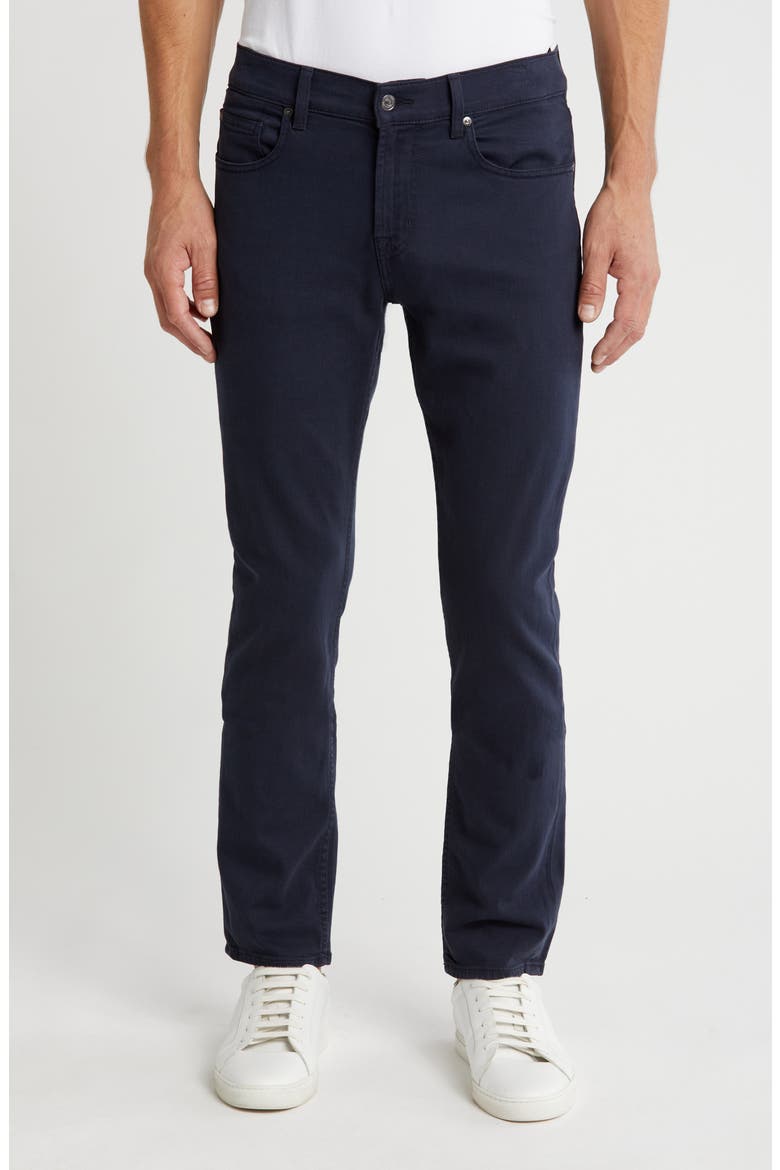 Squiggle Slim Fit Pants, Main, color, NAVY