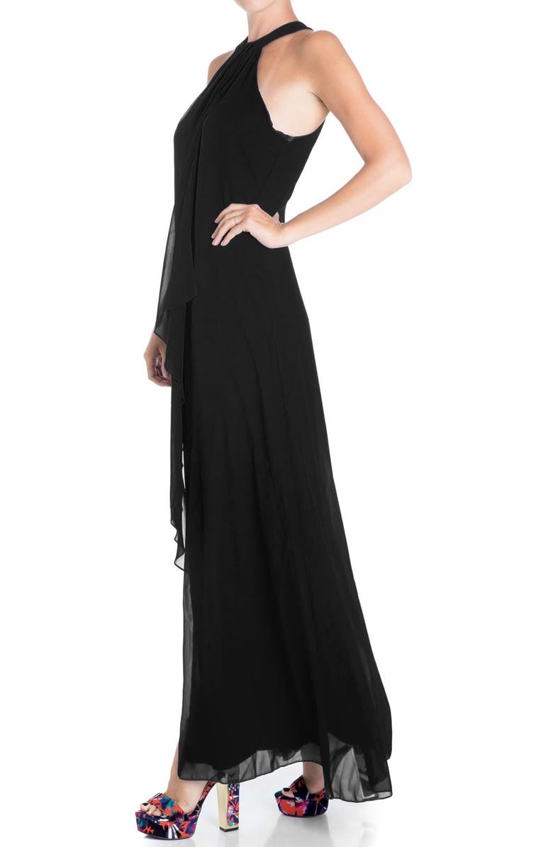 MEGHAN LA Aphrodite Maxi Dress, Alternate, color, Black