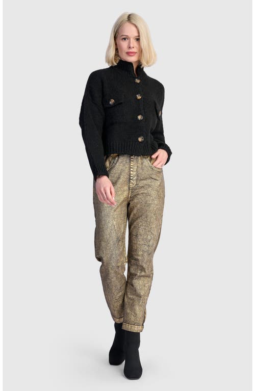 Alembika Metallic Boyfriend Jogger Jeans In Gold