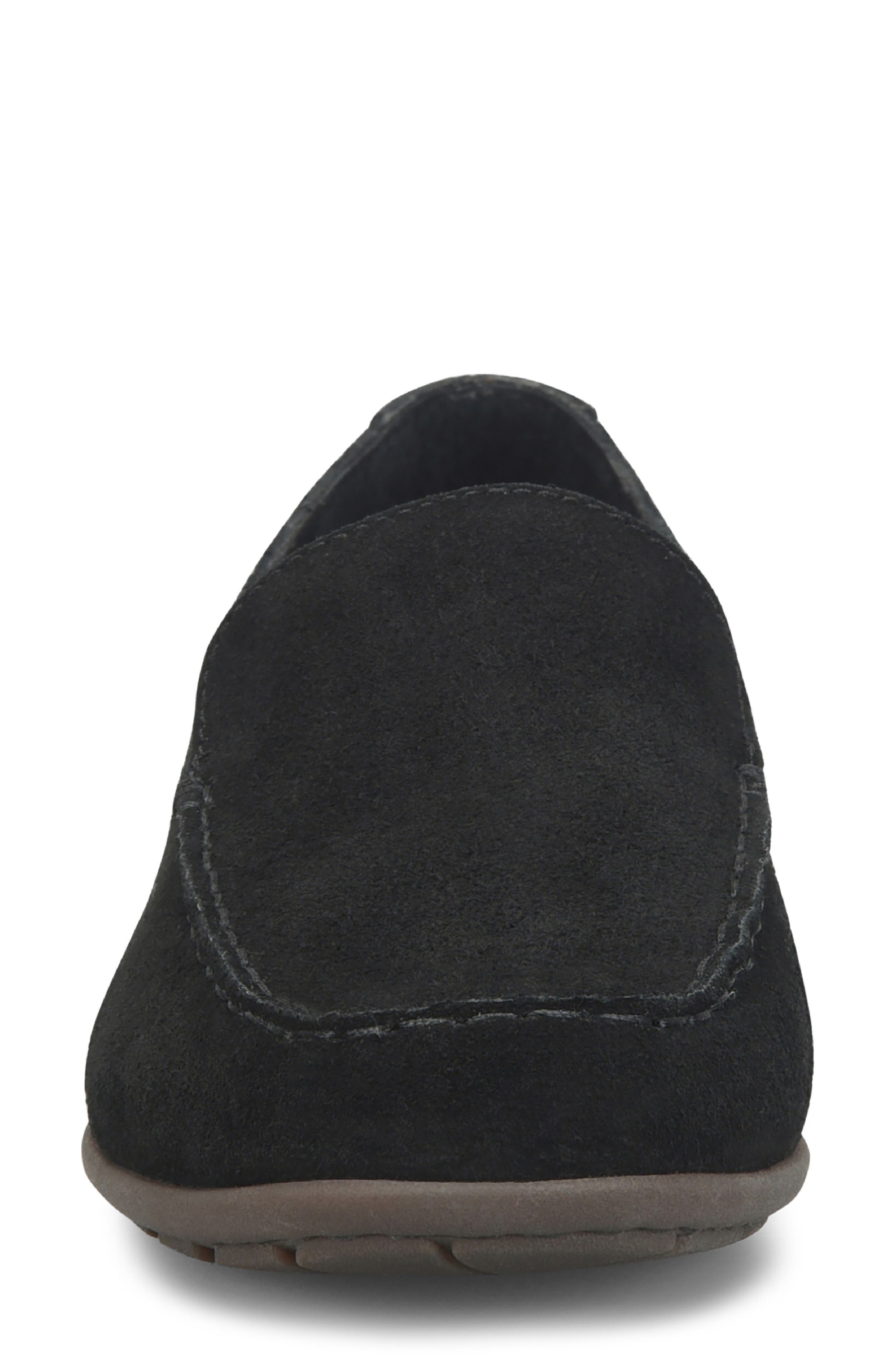 Fawn Loafer, Alternate, color, BLACK SUEDE