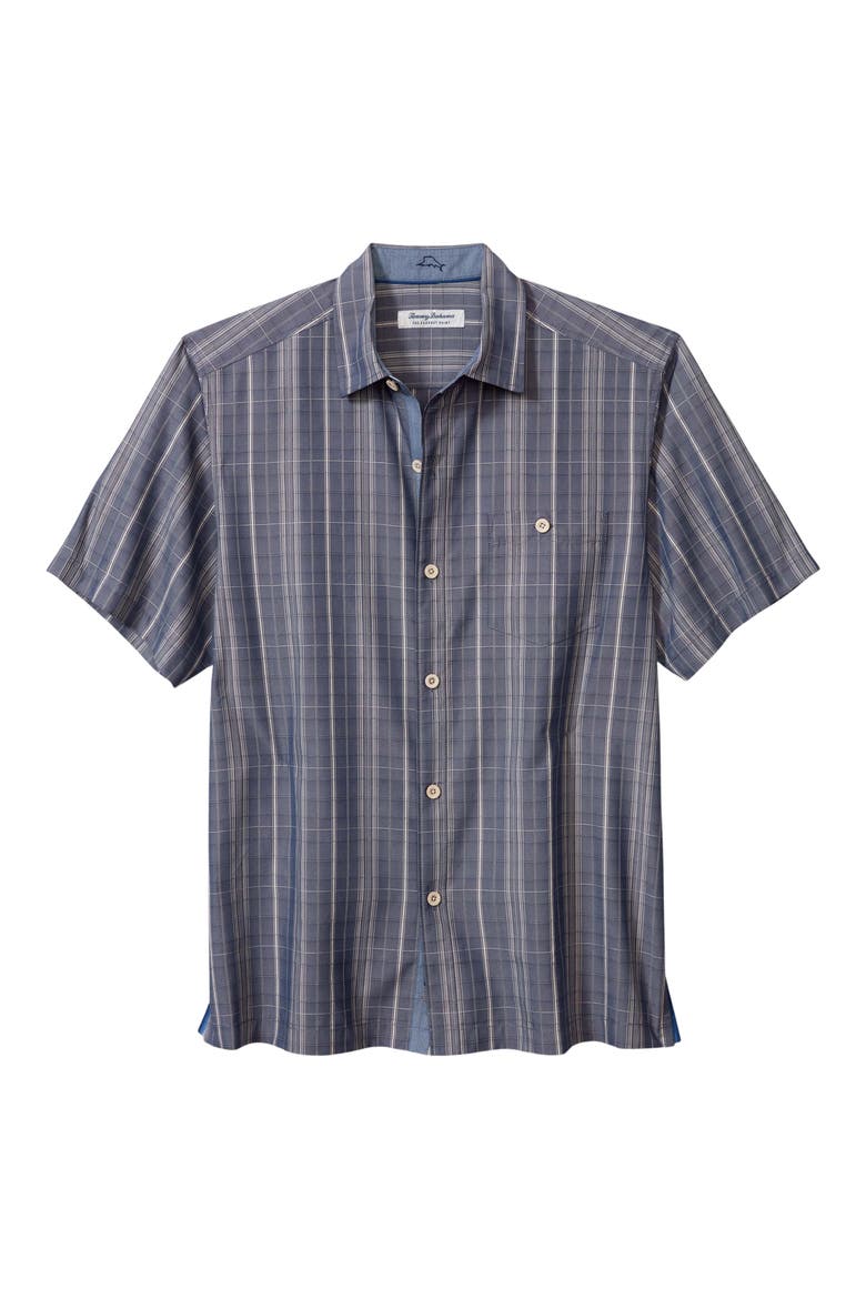 Coconut Point Samba Stripe Button-Up Shirt, Alternate, color, ISLAND NAVY