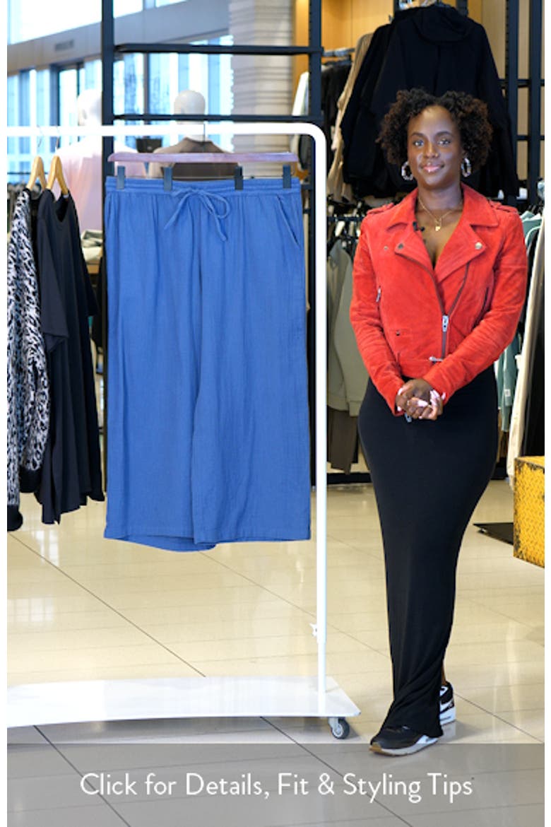 Wide Leg Crop Cotton Gauze Pants video