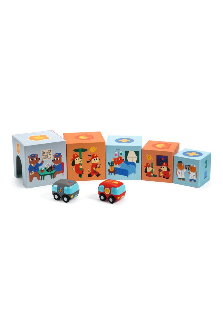 Topanicar Car & Blocks Playset, Alternate, color, BLUE MULTI