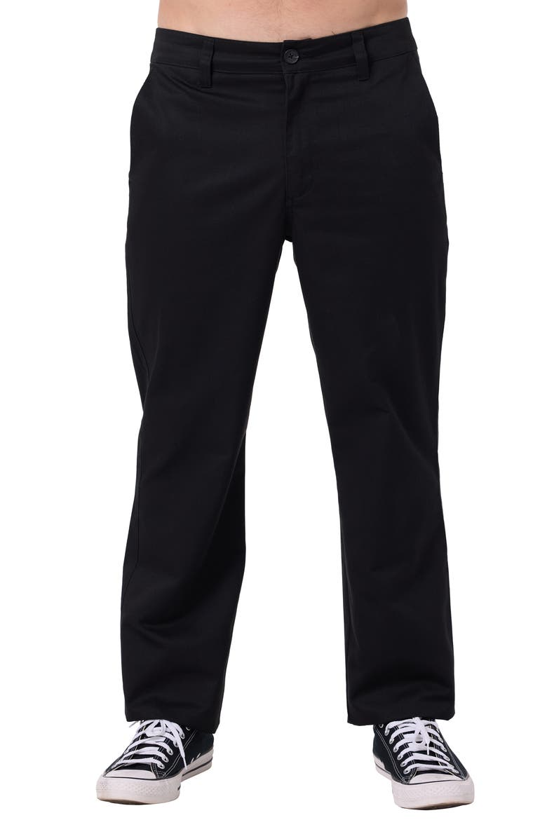 Redwood Flat Front Twill Chinos, Main, color, BLACK