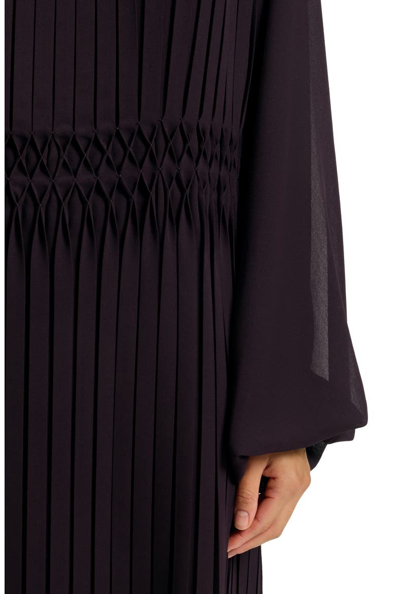 Daliette Pleated Long Sleeve Dress, Alternate, color, DARK CARMINE