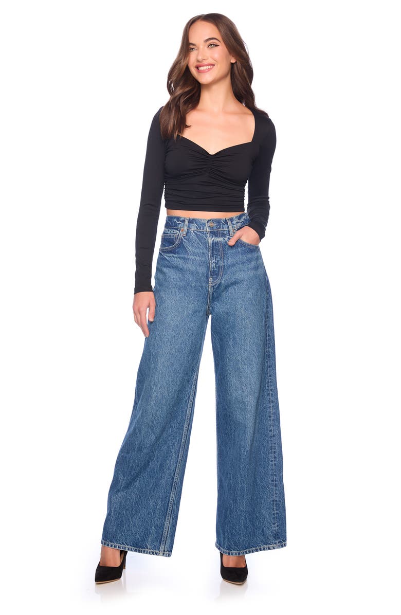 Susana Monaco Ruched Crop Top, Alternate, color, 