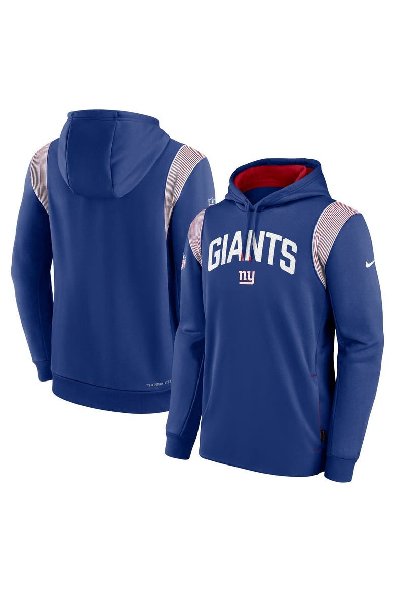 Men's Nike Royal New York Giants Sideline Athletic Stack Performance Pullover Hoodie, Alternate, color, Royal