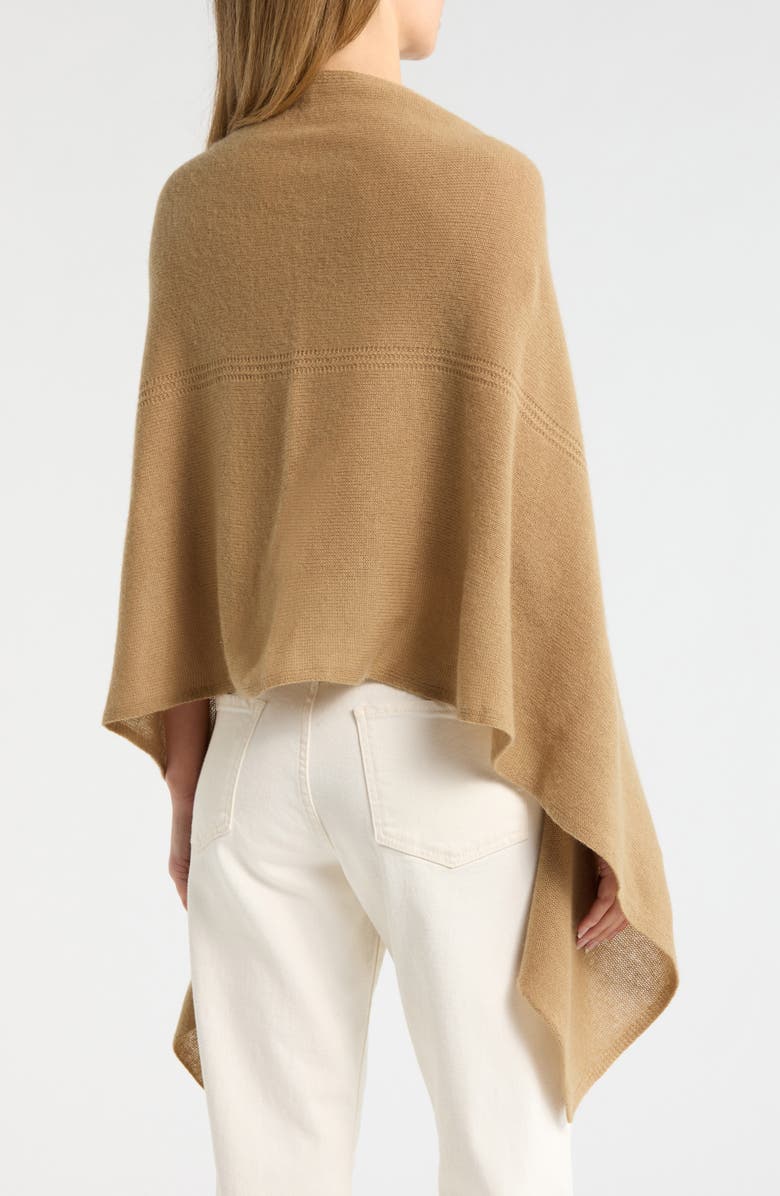 Portolano Cashmere Bow Poncho, Alternate, color, Incense
