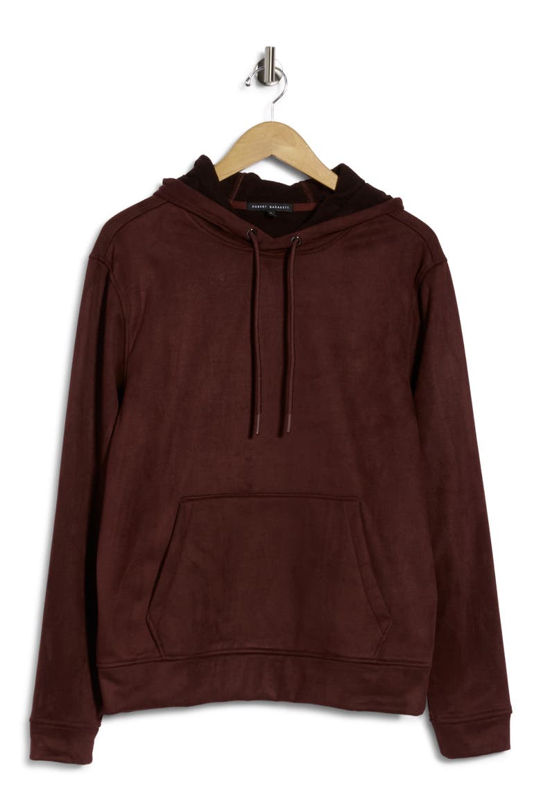 Sidewinder Faux Suede Hoodie, Alternate, color, BORDEAUX