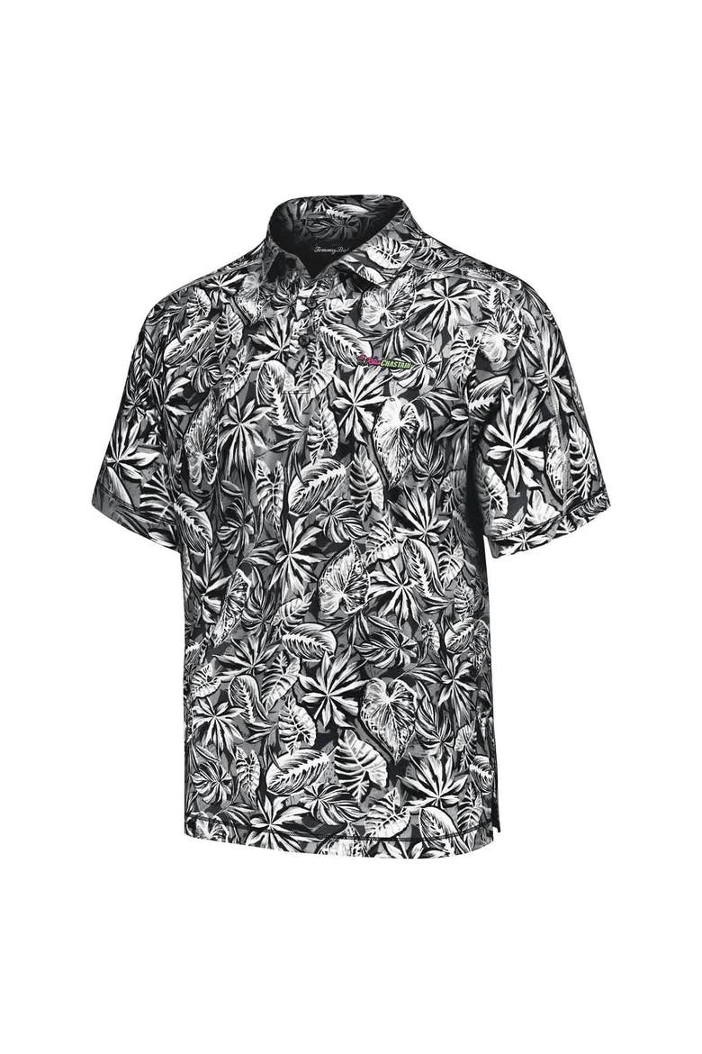 Men's Tommy Bahama Black Ross Chastain Sport Tropical Score IslandZone Polo, Alternate, color, Black