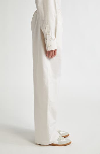 MM6 Maison Margiela straight-leg Cotton Trousers | Blue