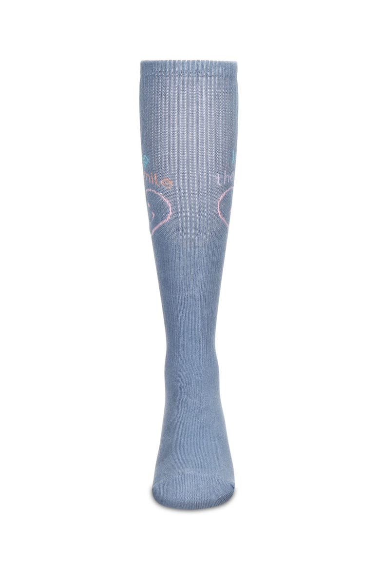 Keep The Smile Knee High Socks, Alternate, color, Blue