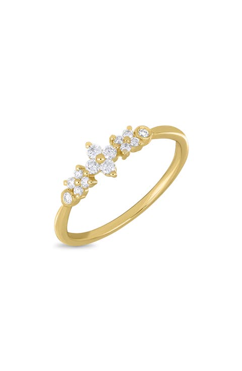 Monaco 18k Gold Diamond Stackable Ring
