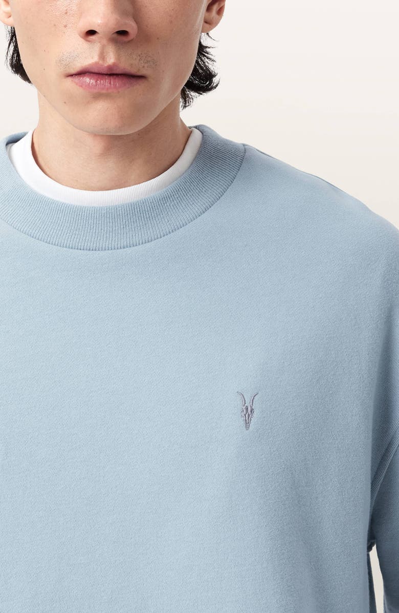 AllSaints Asher Crewneck Sweatshirt, Alternate, color, Misty Blue
