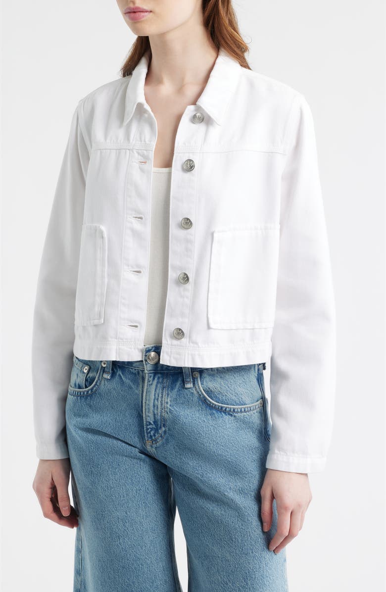 rag & bone Adrianna Denim Trucker Jacket, Main, color, White