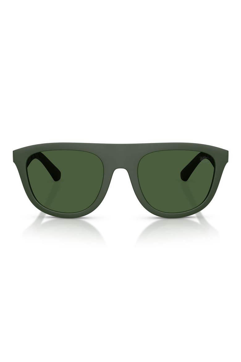 55mm Square Sunglasses, Main, color, MATTE GREEN