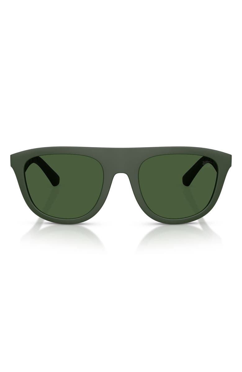 Burberry 55mm Square Sunglasses, Main, color, Matte Green