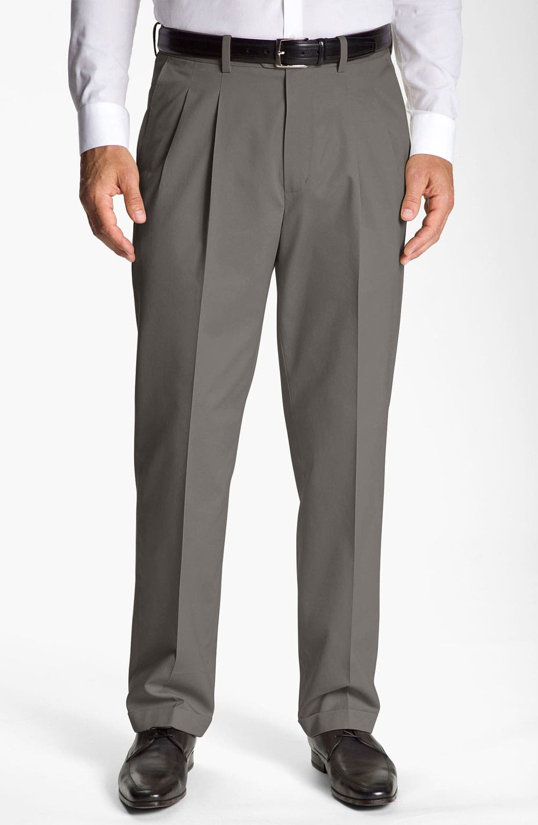 John W. Nordstrom® Smartcare™ Pleated Supima® Cotton Pants (Men