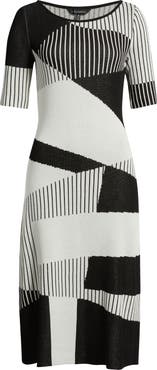 Ming Wang Knit Midi Dress