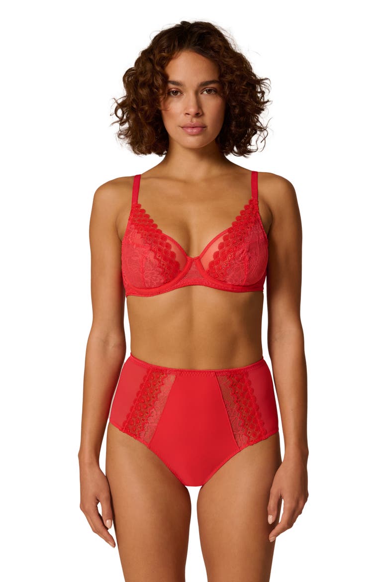 Radieuse High Waist Briefs, Alternate, color, FLAMINGO