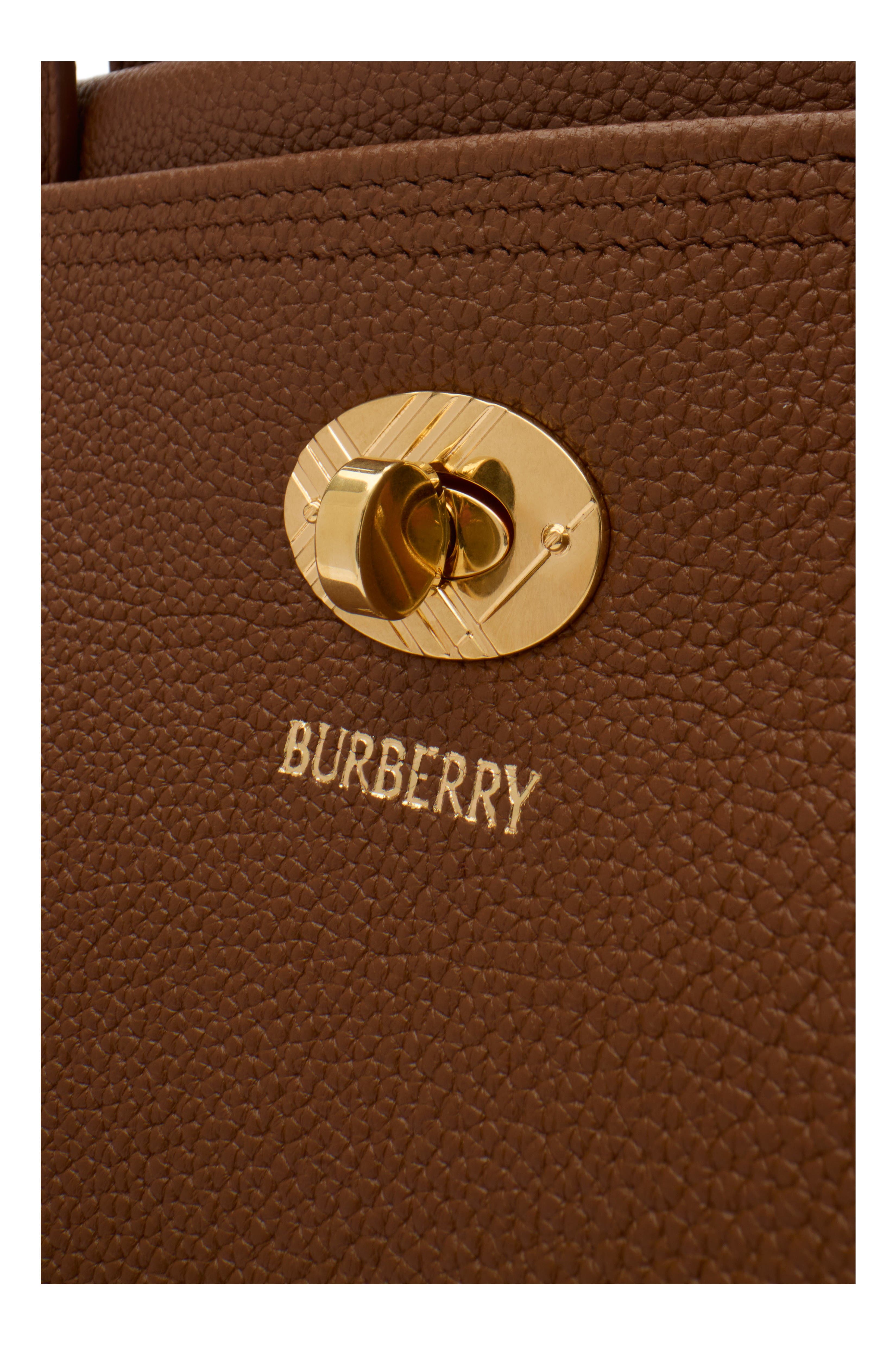 Burberry Medium Cotswolds Check Tote, Alternate, color, Hazel Brown