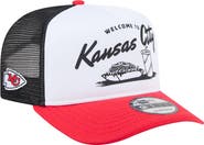 New Era Men's New Era White/Red Kansas City Chiefs Foodie 9FIFTY A-Frame Trucker Snapback Hat