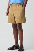Theory Easy Elastic Waist Cotton Shorts