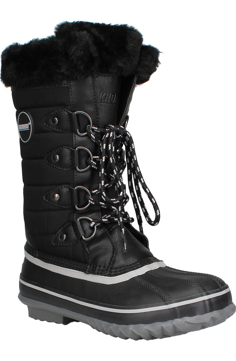 Khombu Denise Faux Fur Lined Boot, Main, color,