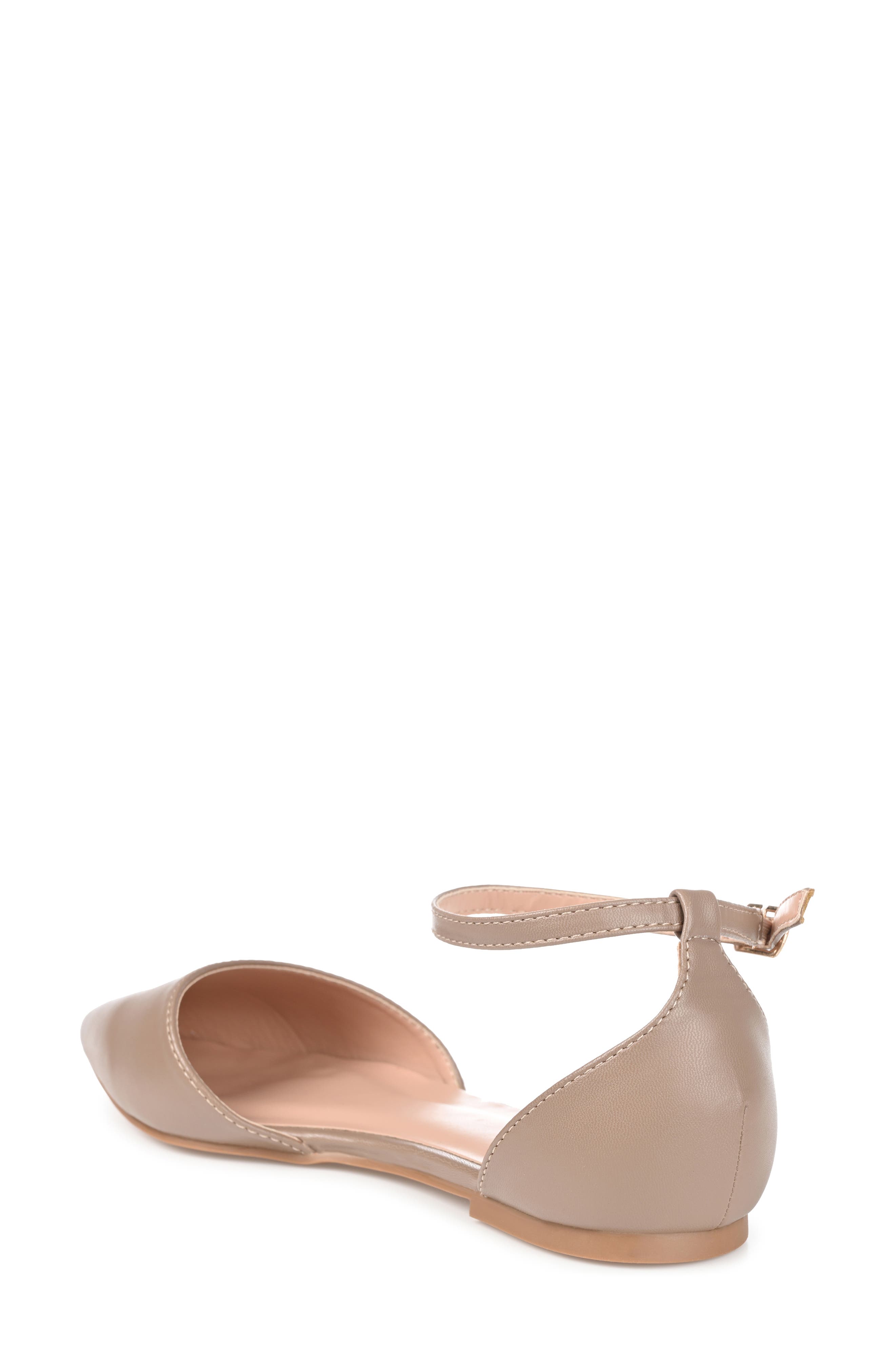 Journee Collection JOURNEE Reba Ankle Strap Flat, Alternate, color, Taupe