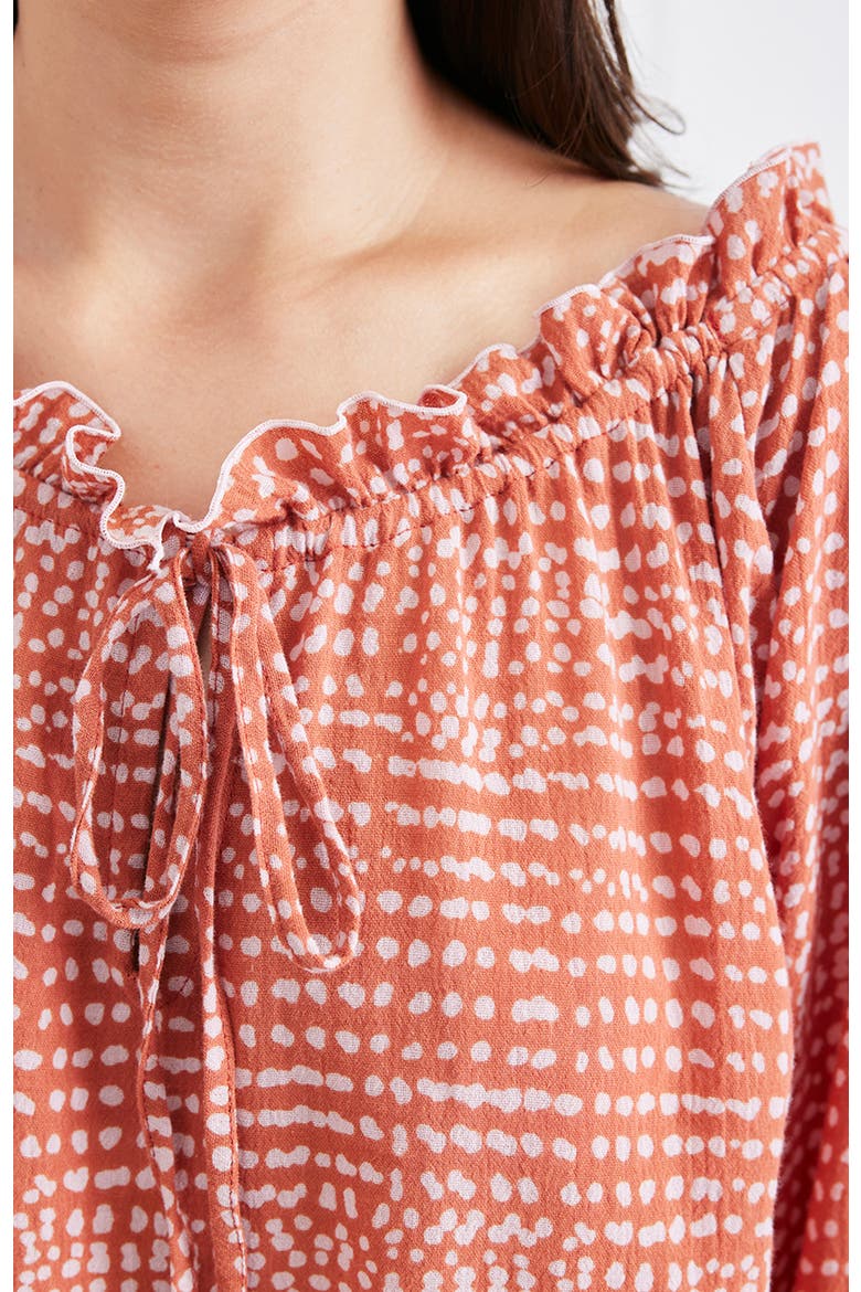 Tiered Esme Dress, Alternate, color, Saffron Dot