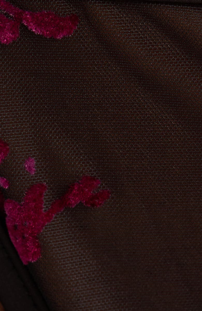 KILO BRAVA Floral Flocked G-String, Alternate, color, Black-Boysenberry