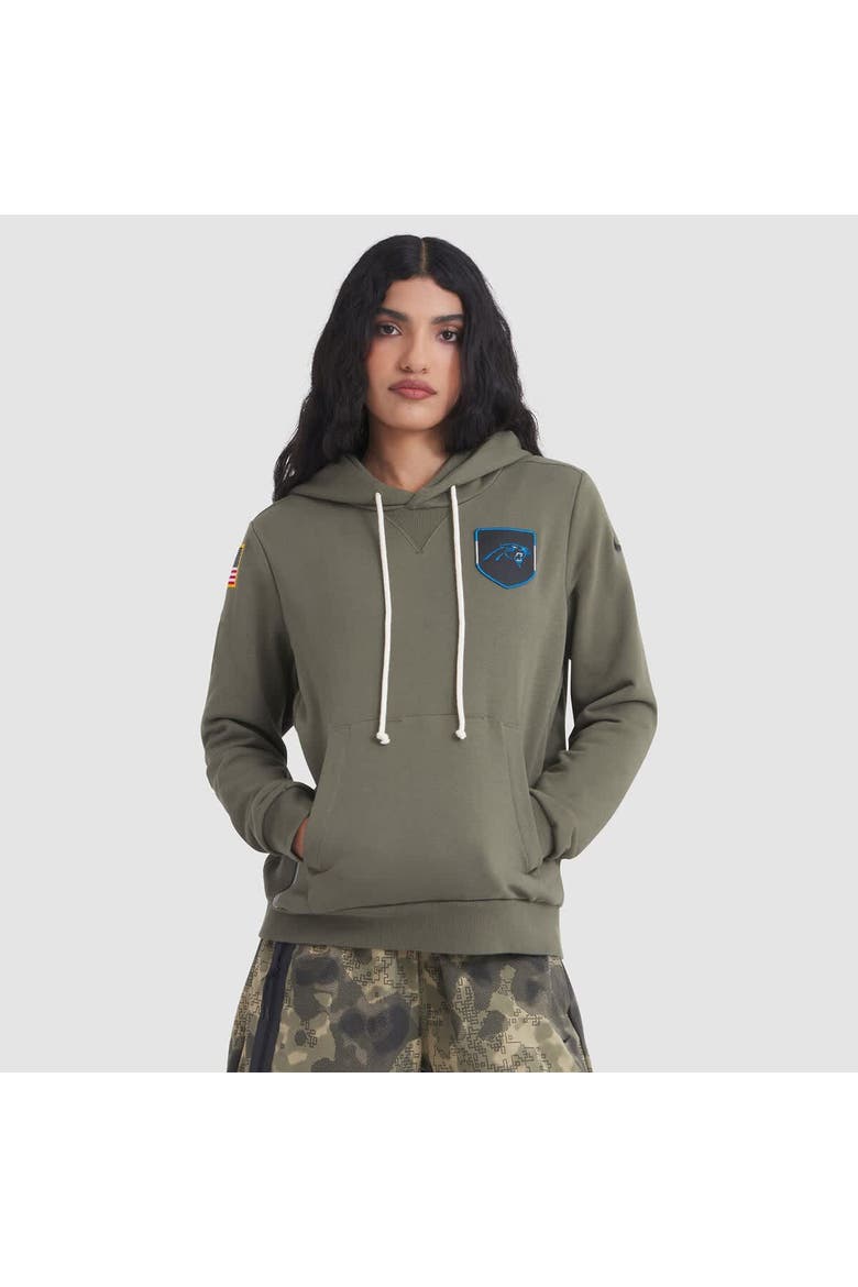 Women's Nike Olive Carolina Panthers 2025 Salute to Service Sideline Standard Issue Dri-FIT Hoodie, Main, color, Olive