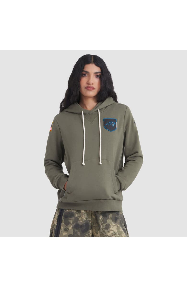 Nike Women's Nike Olive Carolina Panthers 2025 Salute to Service Sideline Standard Issue Dri-FIT Hoodie, Main, color, Olive