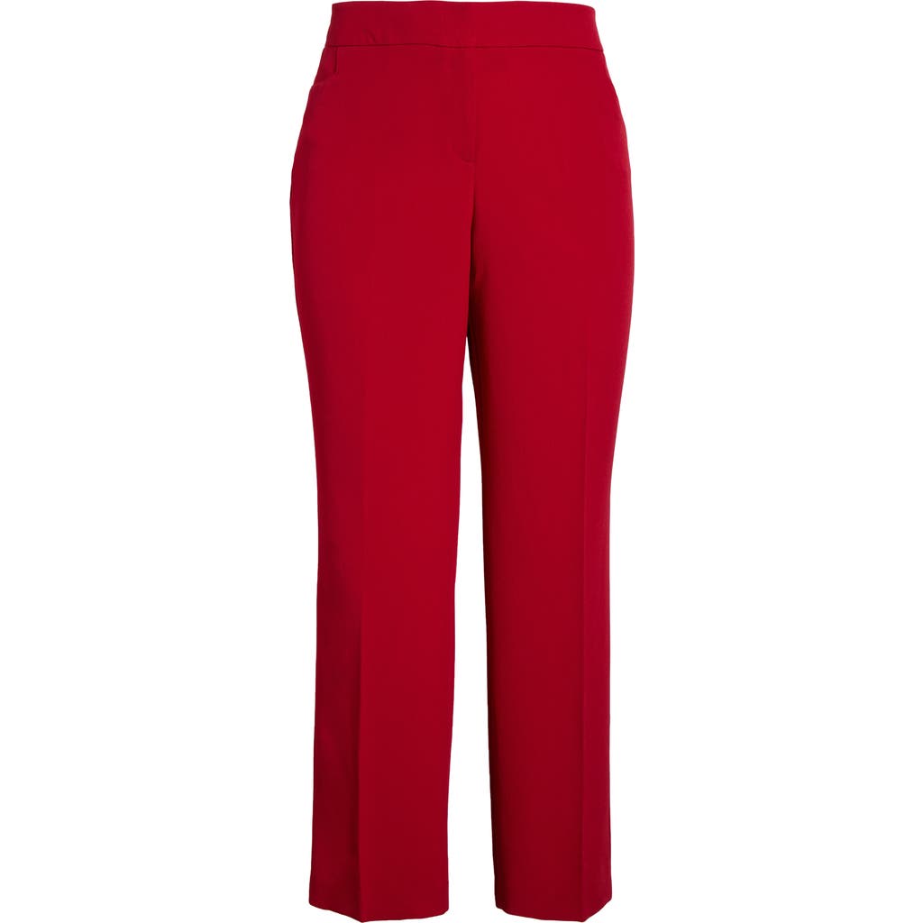 Kasper Flat Front Slim Pants In Red