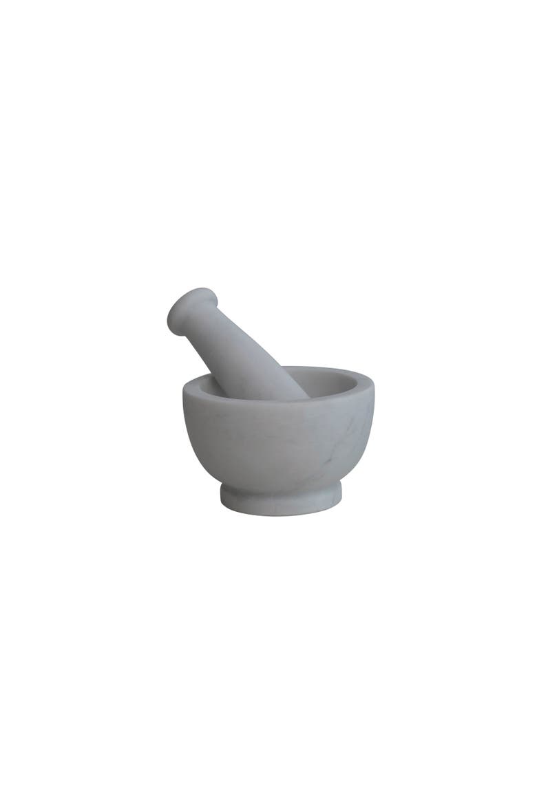 Marble Mortar and Pestle, Main, color, White