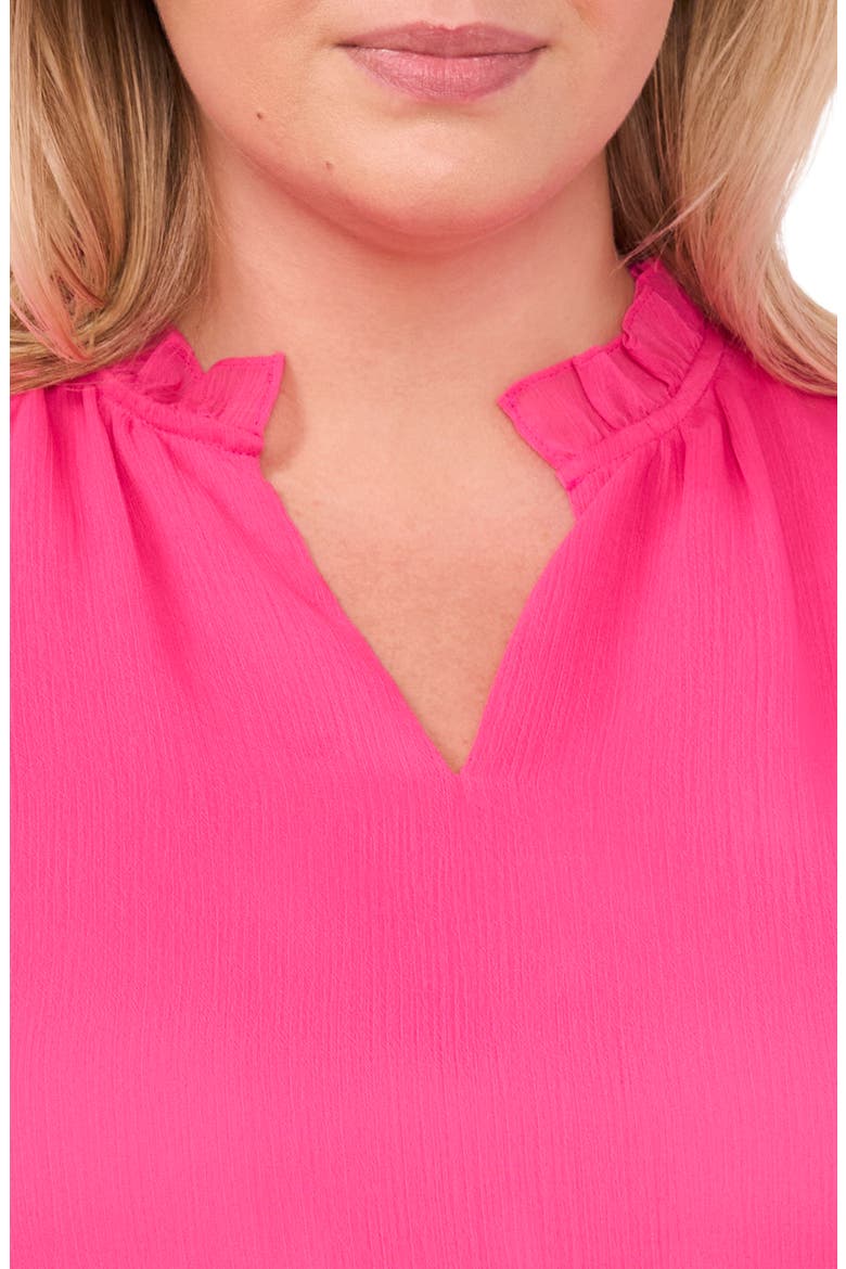 Short Sleeve V-Neck Top, Alternate, color, GARDENROSE