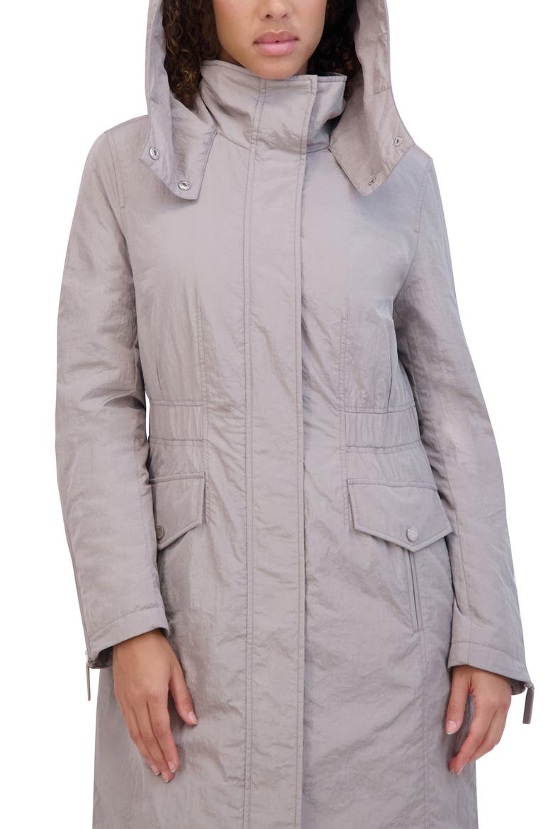 Water Resistant Hooded Jacket, Alternate, color, SILVER