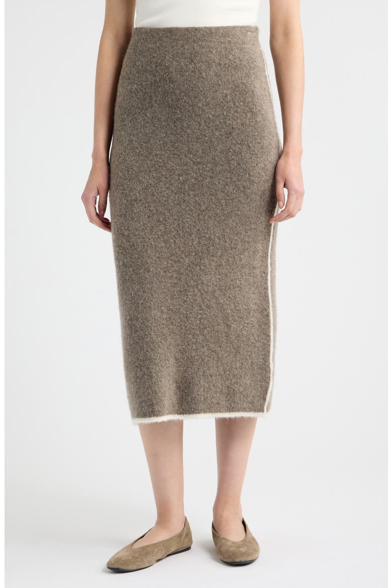 Brienne Midi Skirt, Main, color, MOCHA