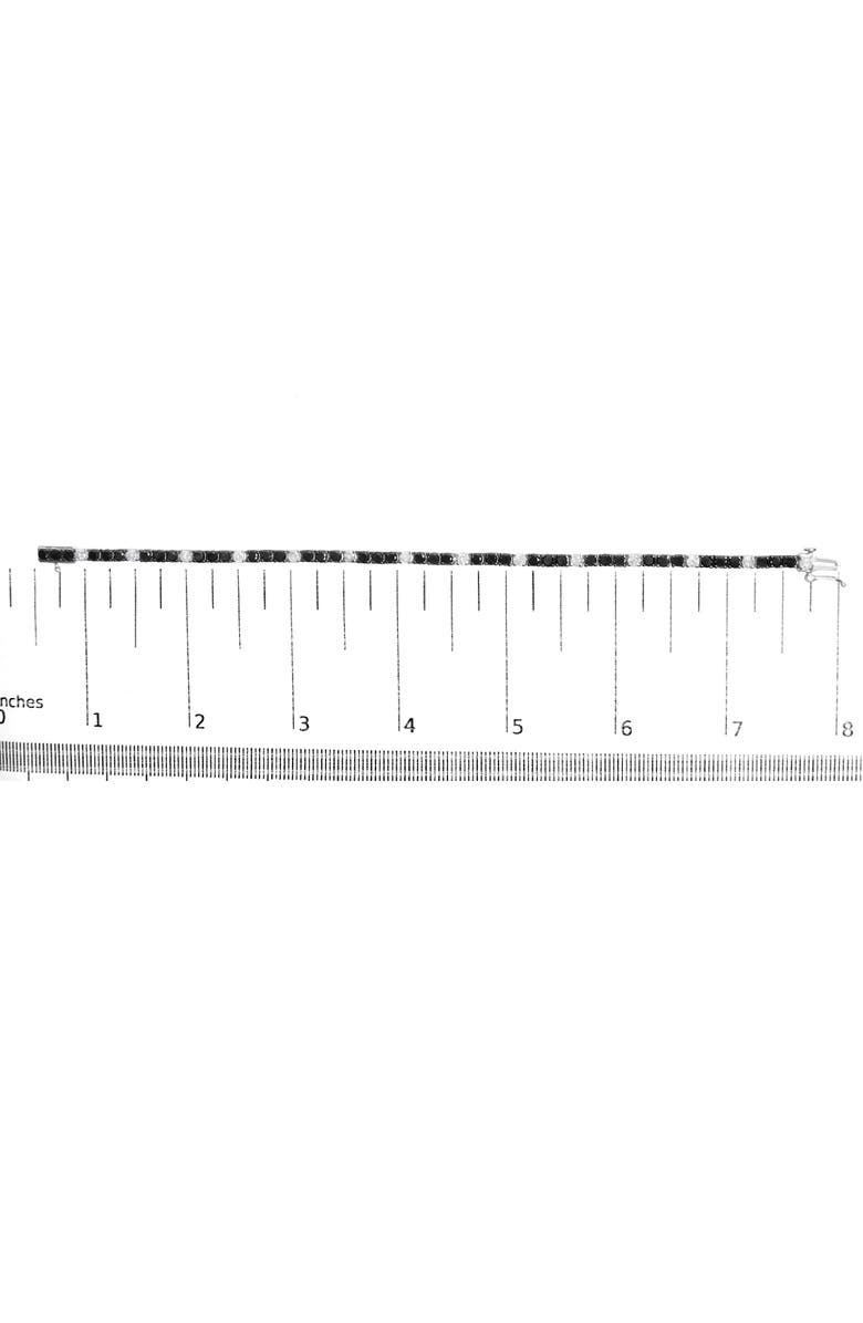 Haus of Brilliance Silver 6.0 Cttw Black and White Diamond Tennis Bracelet, Alternate, color, White