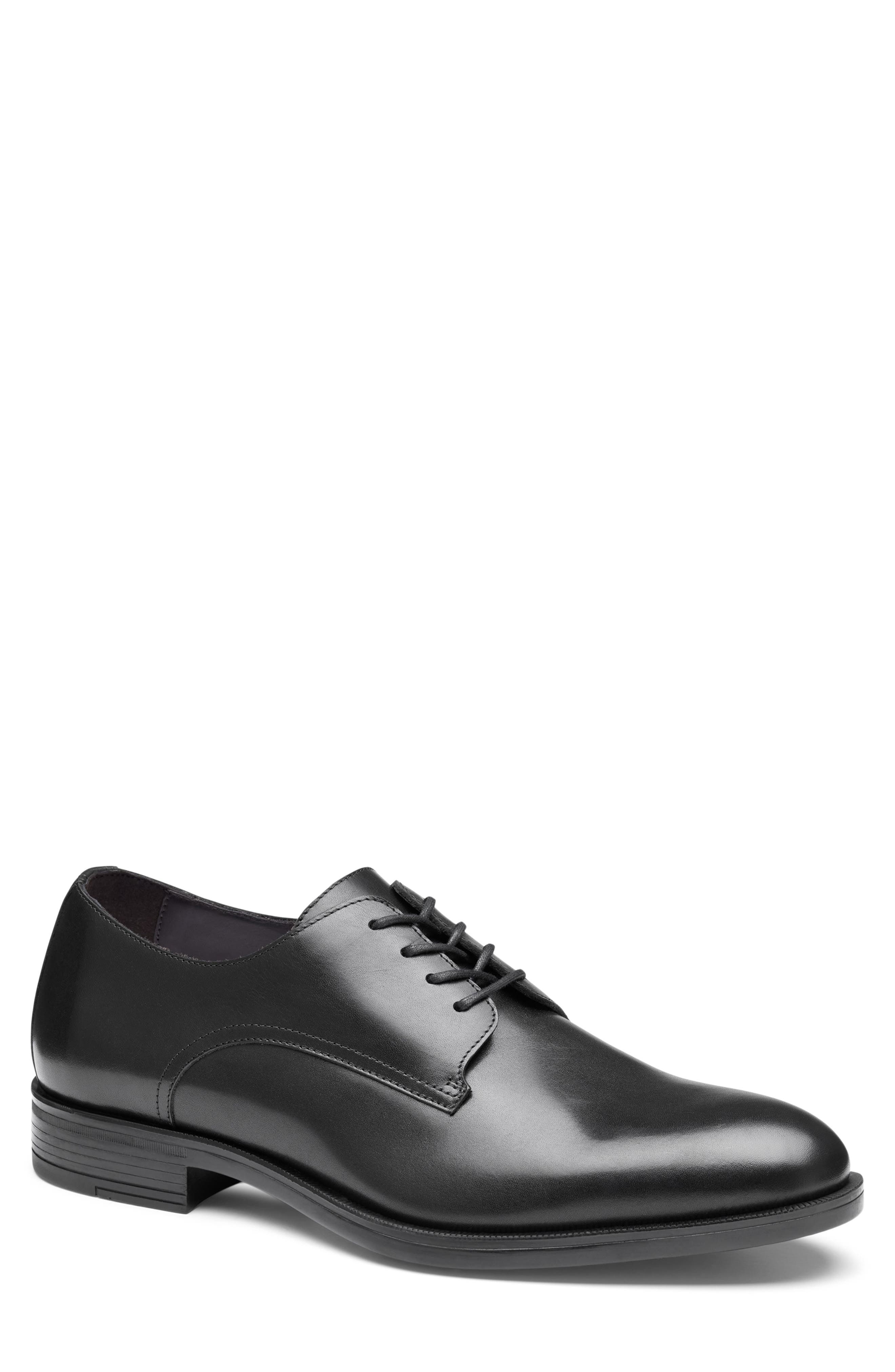 Johnston & Murphy Conlin Plain Toe Oxford, Main, color, Black Full Grain