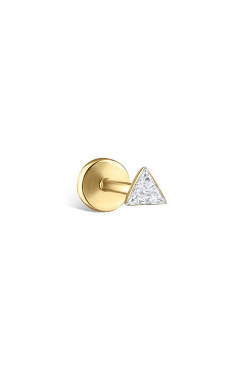 Diamond Triangle Single Stud Earring