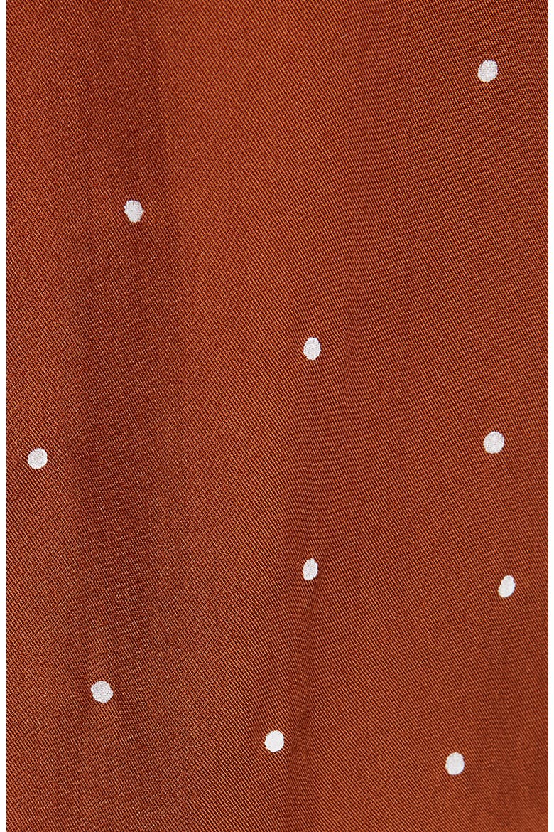 Polka Dot Camp Shirt, Alternate, color, RUST
