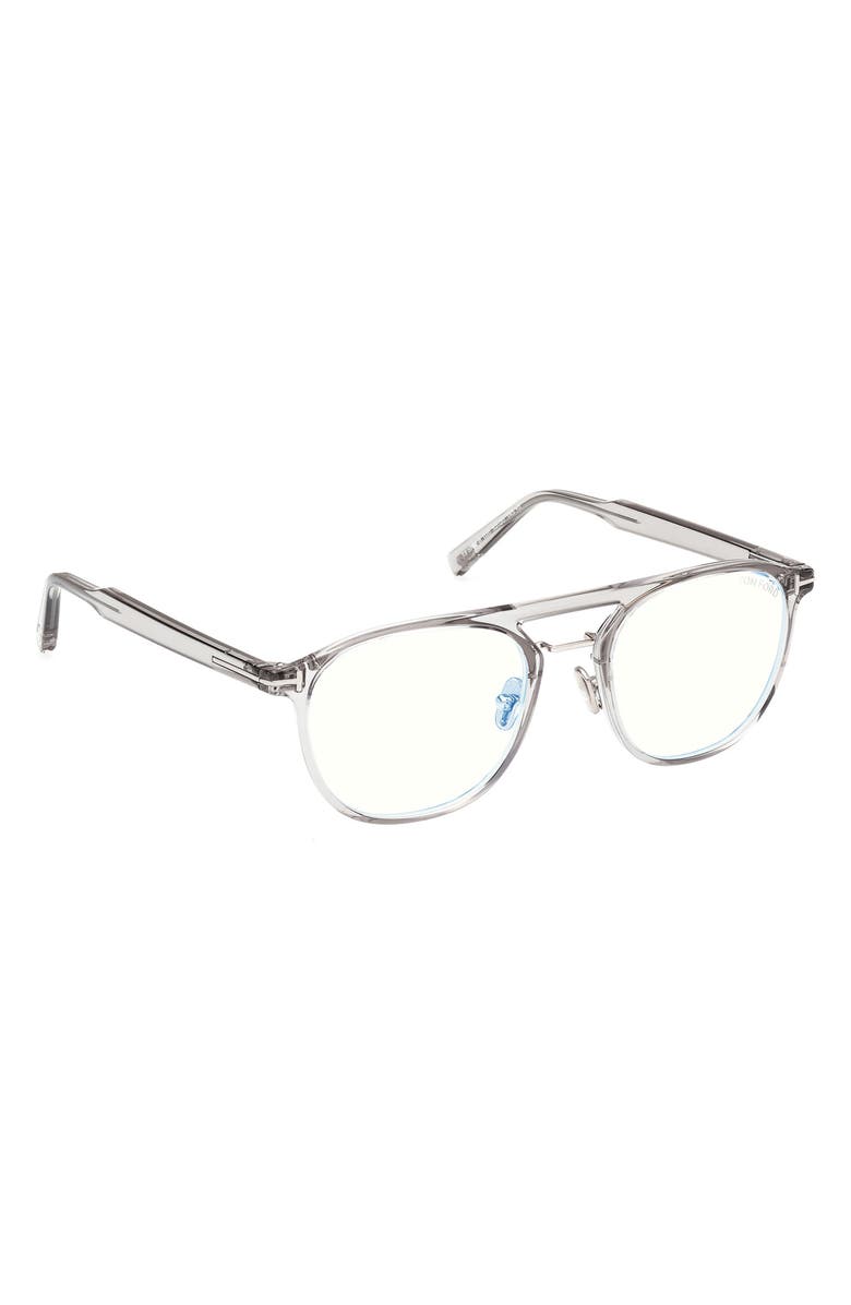 TOM FORD 52mm Pilot Blue Light Blocking Glasses, Alternate, color, 