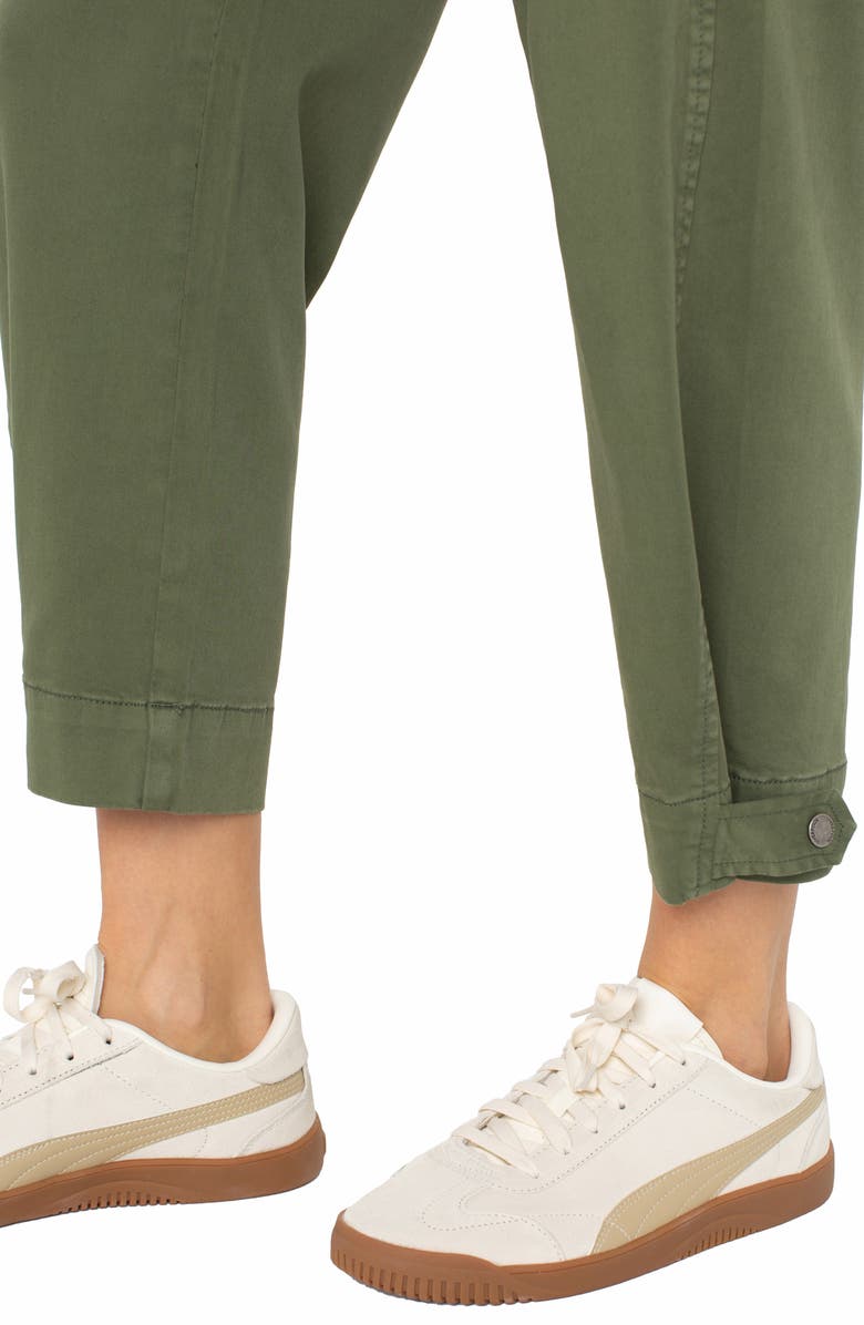 Liverpool Los Angeles Crop Straight Leg Cotton Blend Utility Pants, Alternate, color, Forest Shade