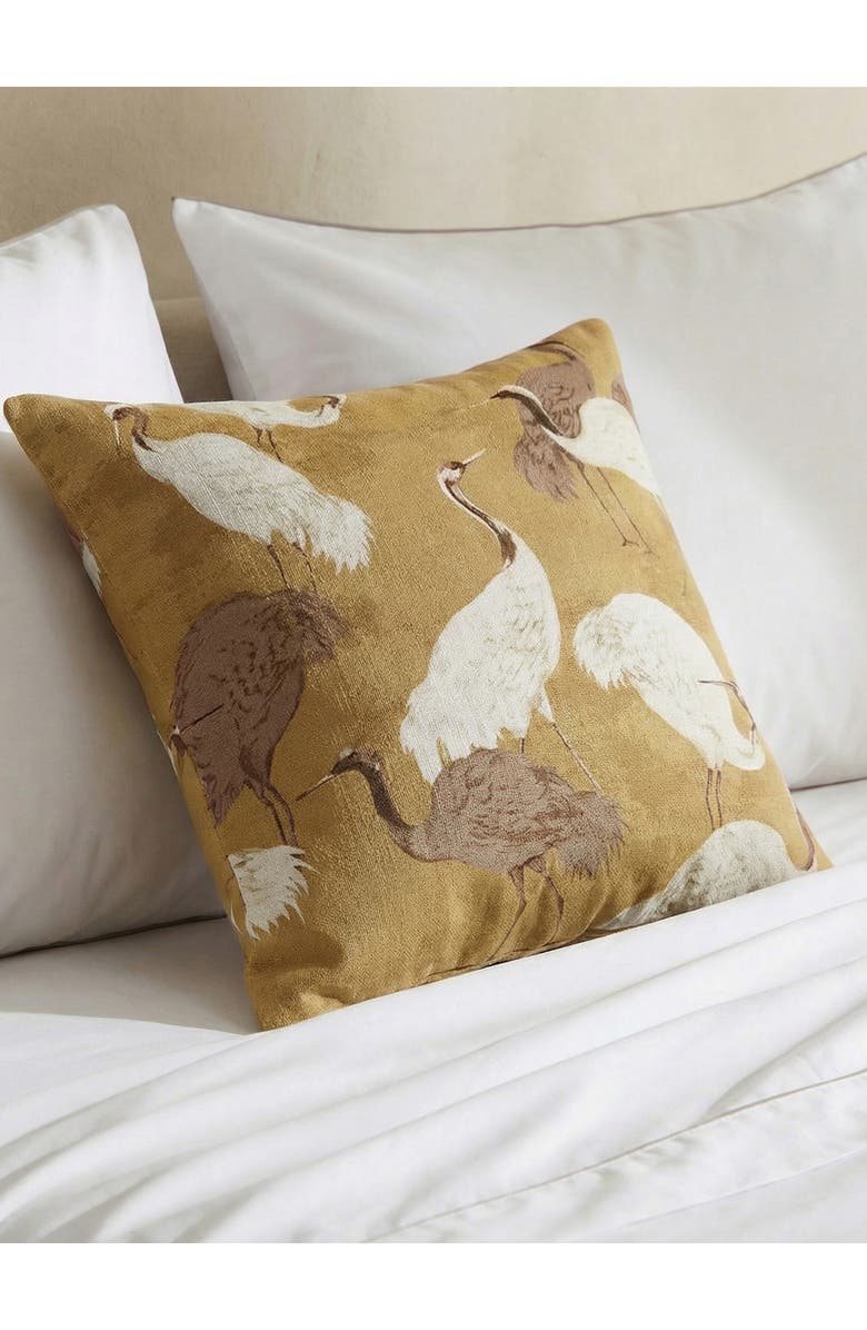 Sunday Citizen Golden Crane Accent Pillow, Alternate, color, 