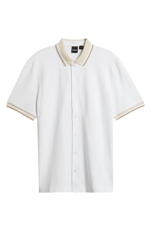Puno Short Sleeve Cotton Button-Up Shirt