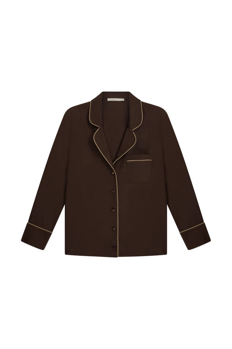 Noelle Pyjama Set, Alternate, color, Brown