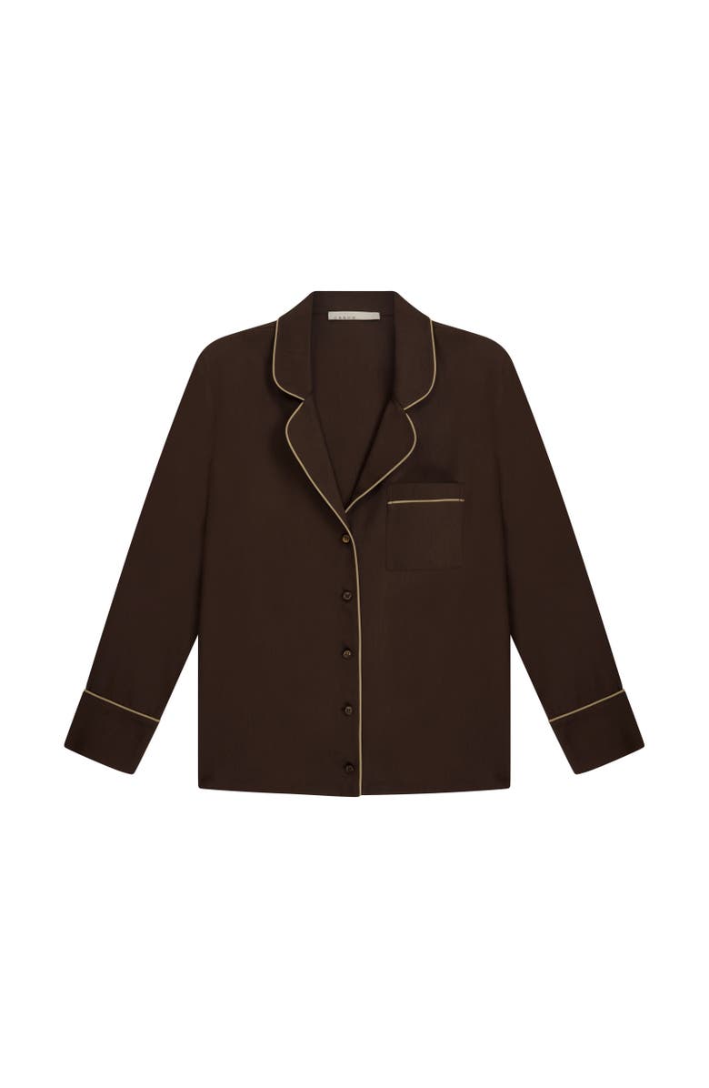 House Of Silk Noelle Pyjama Set, Alternate, color, Brown