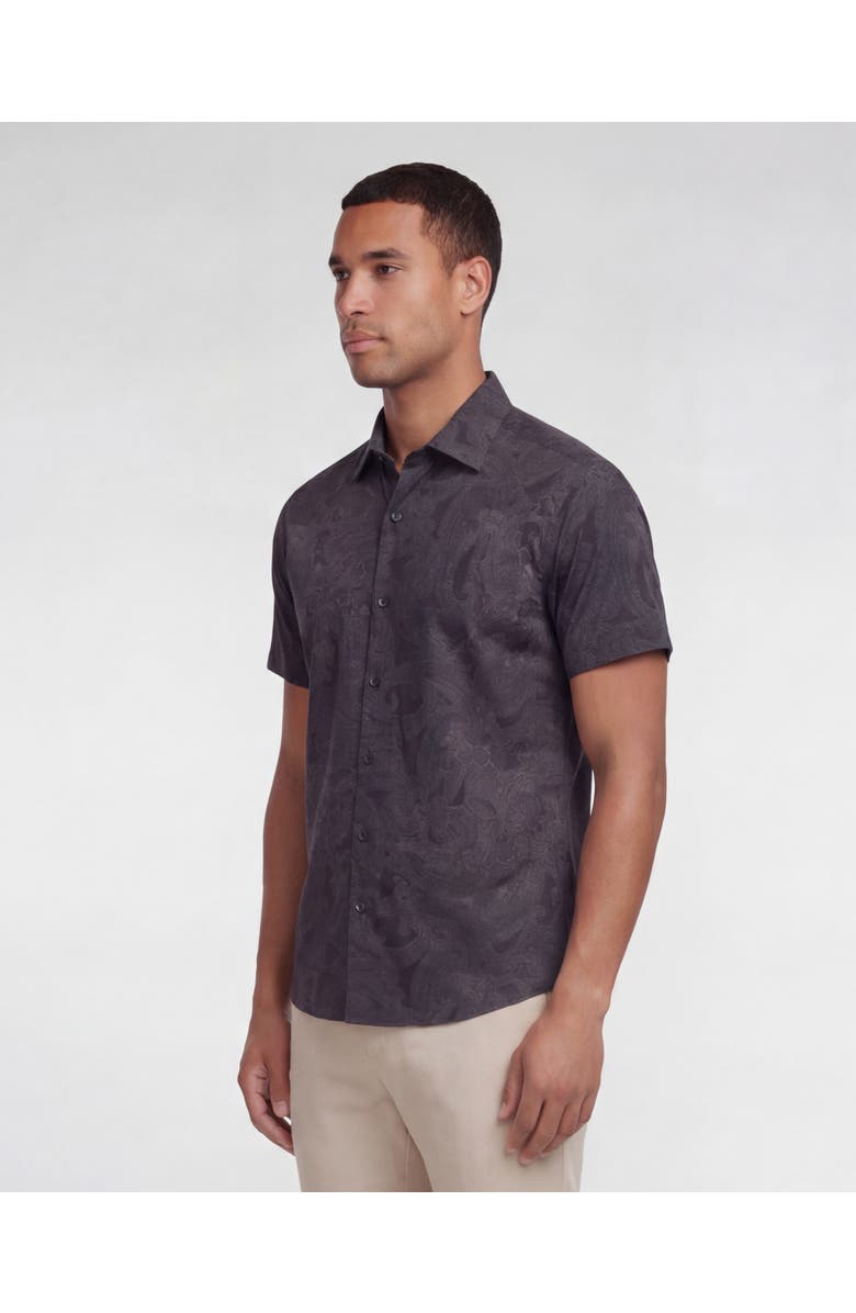 Lords of Harlech Paisley Explosion Mens Printed Button Up Shirt, Alternate, color, Paisley Explosion Black