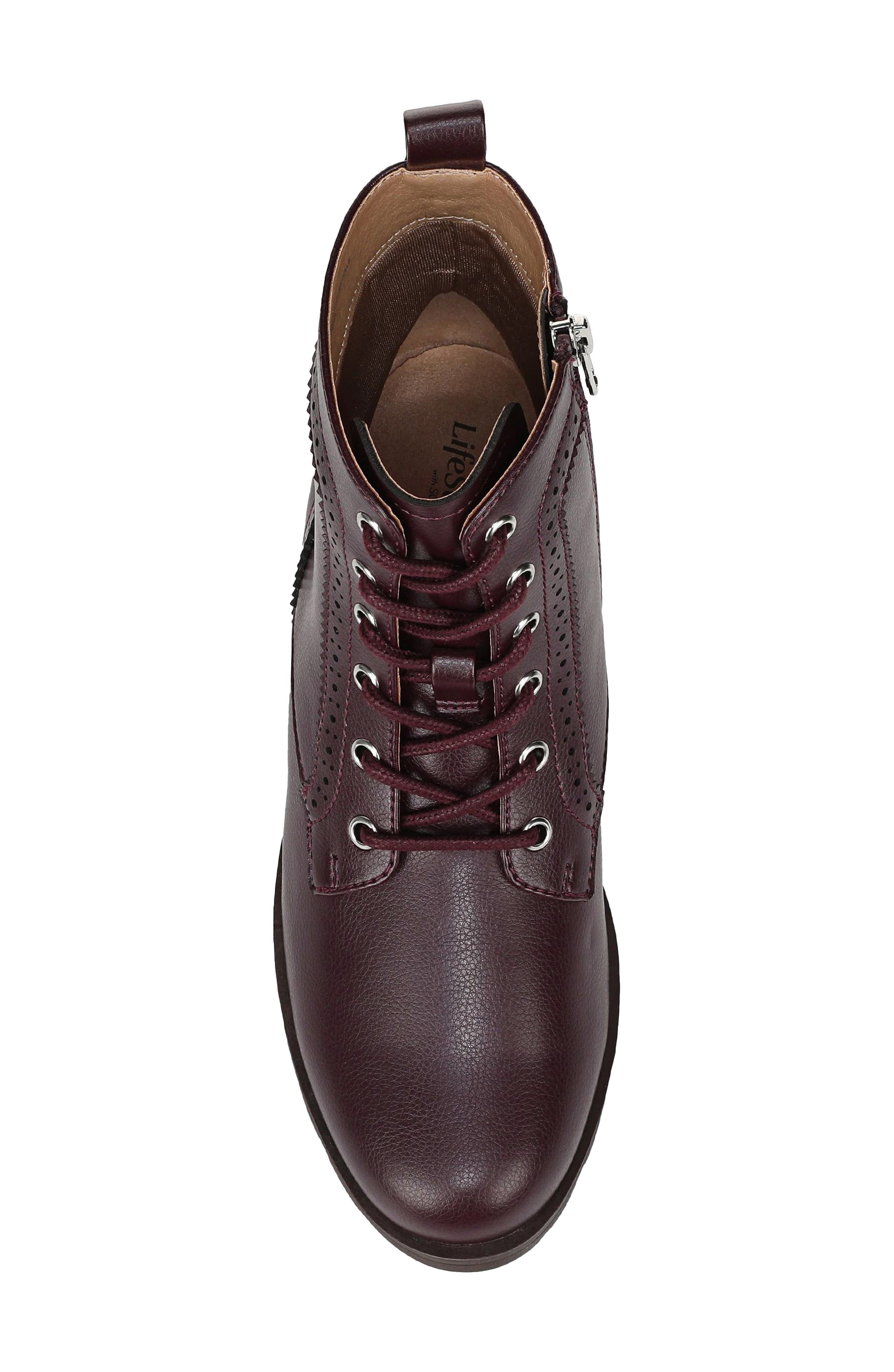 Lena Combat Boot, Alternate, color, CHOC PLUM